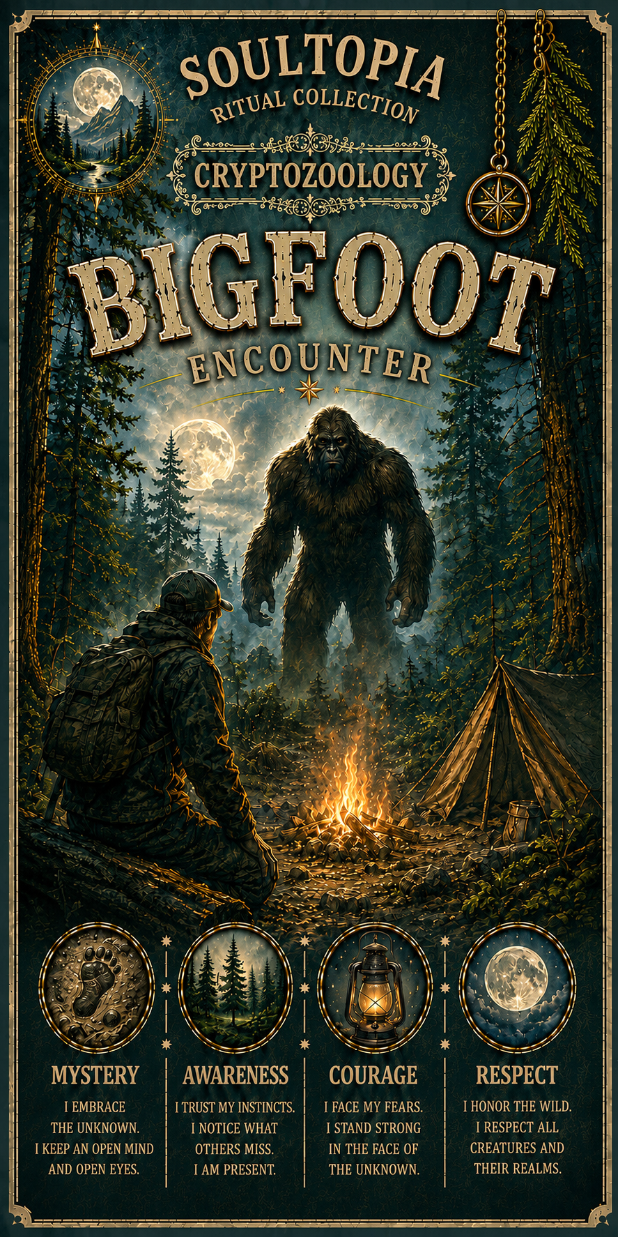 SoulTopia 7 Day Ritual Candle – Bigfoot Encounter
