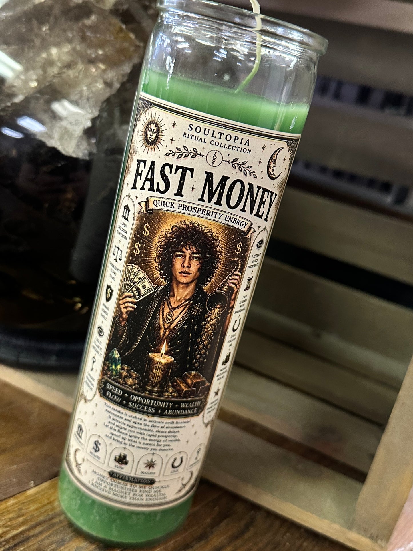 SoulTopia Fast Money Ritual 7 Day Candle