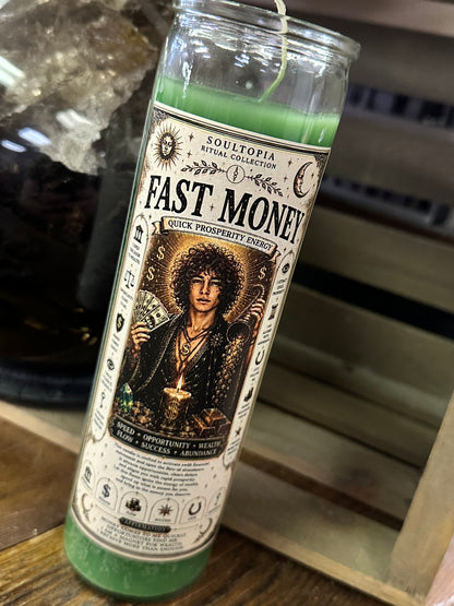 SoulTopia Fast Money Ritual 7 Day Candle
