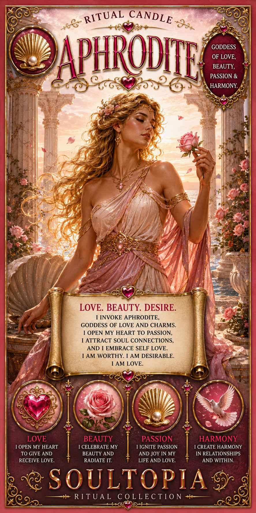 SoulTopia Ritual Candle – Aphrodite