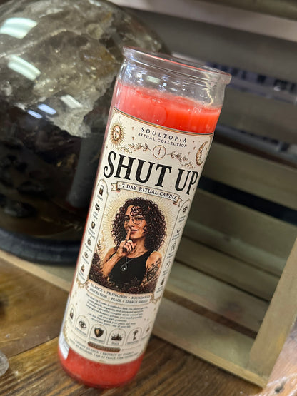 SoulTopia Shut Up Ritual 7 Day Candle