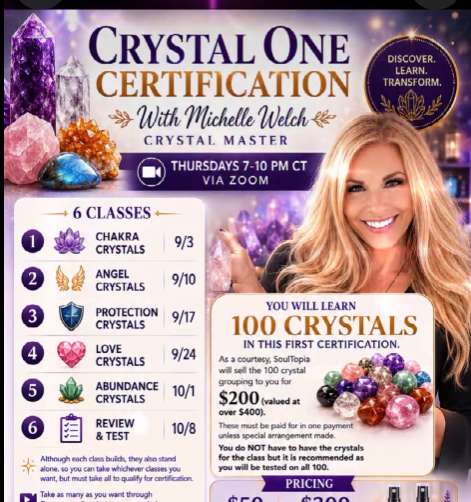100 Crystals for Michelle's Crystal Class