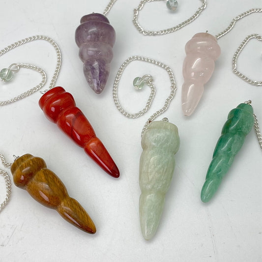 Elongated Swirl Bullet Shaped Pendulum