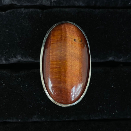 Red Tigers Eye Ring (Oval)