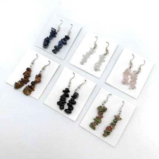 Crystal Chip Dangle Earrings