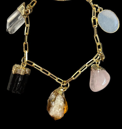 Five 5 Crystal Fashion Jewelry Necklace - Michal and Company
