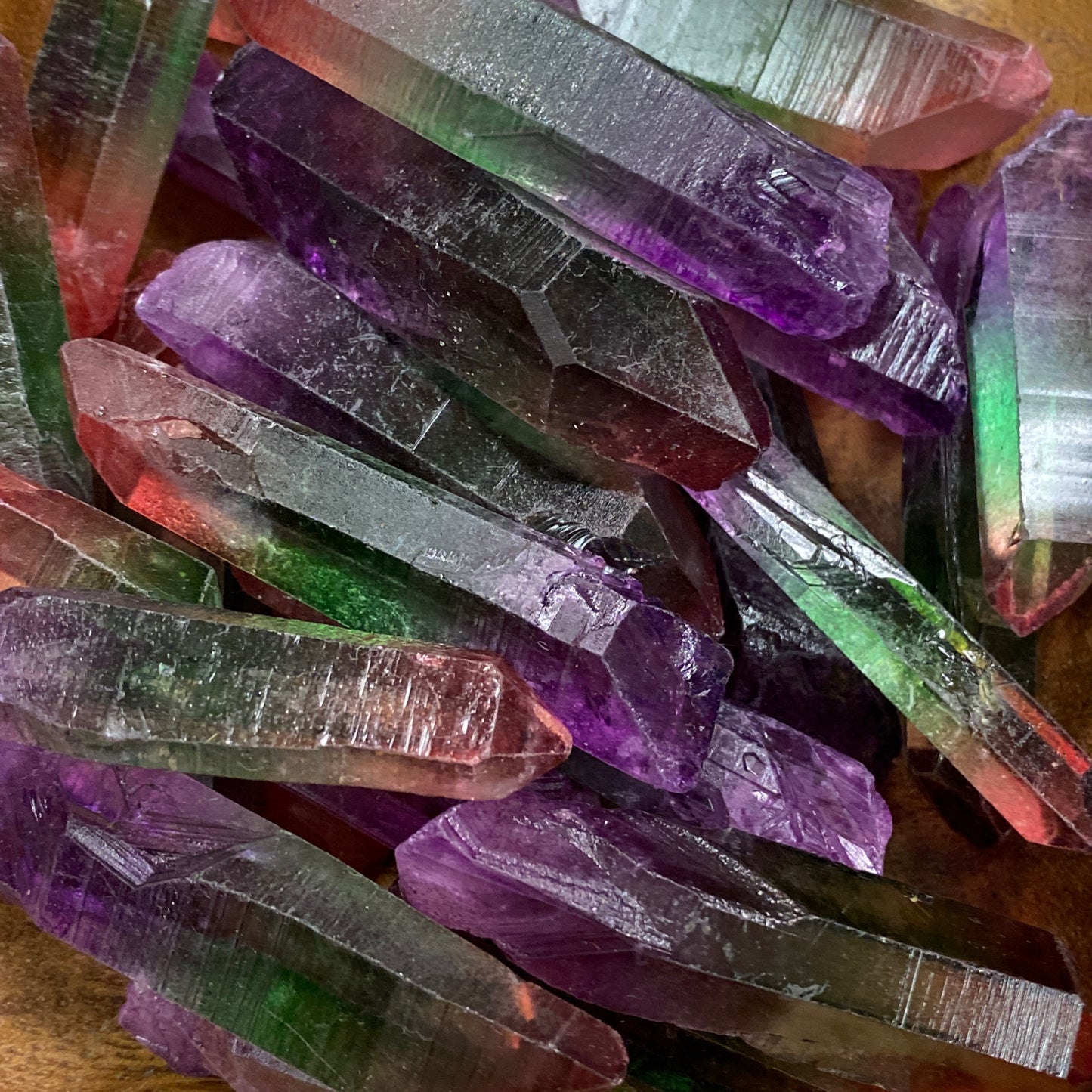 Aura Quartz Point (Pink, Green, and Purple)