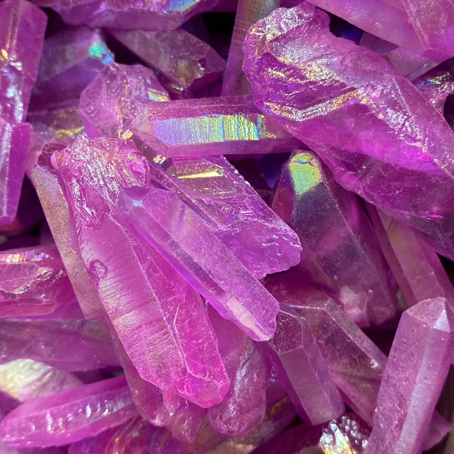 Violet Flame Aura Quartz (Point)