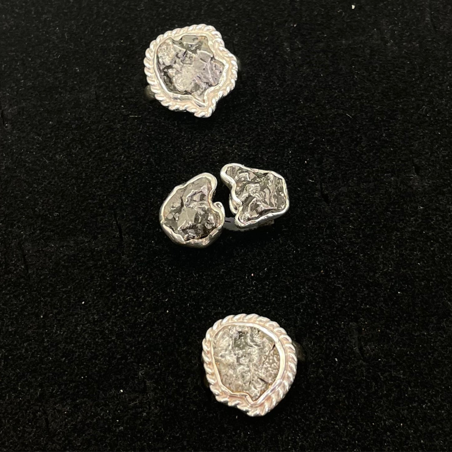 Alchemia - Meteorite Sterling Silver Ring by Charles Albert