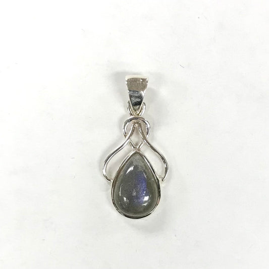 Decorative Teardrop Labradorite .925 Pendant
