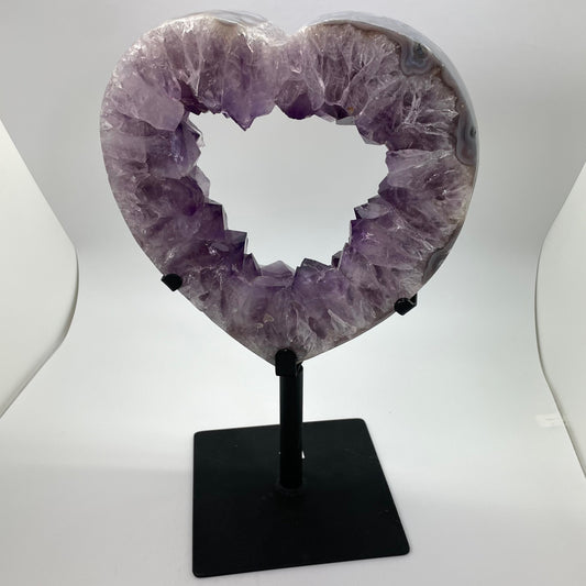 Heart Shaped Amethyst Point w/ Stand