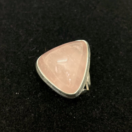 Rose Quartz Ring (Triangle)