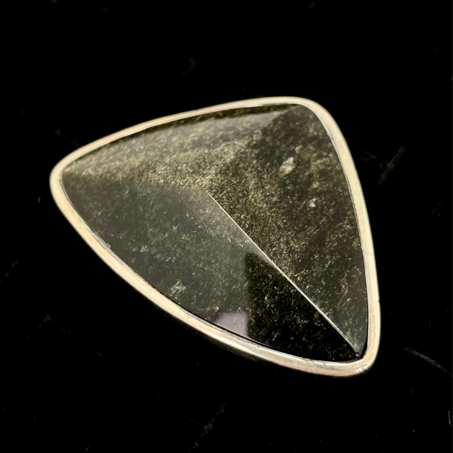 Gold Sheen Obsidian Ring (Abstract)