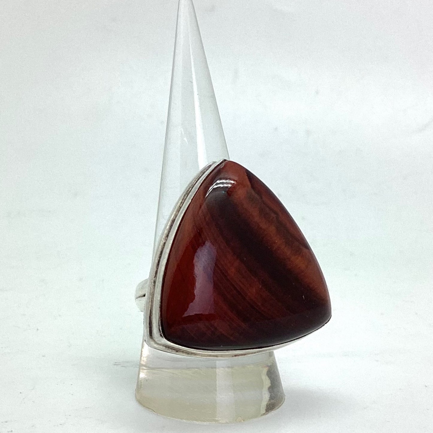 Red Tiger Eye Ring (Triangle)