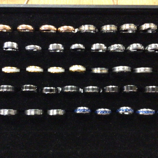 Mens Tungsten Banded Rings