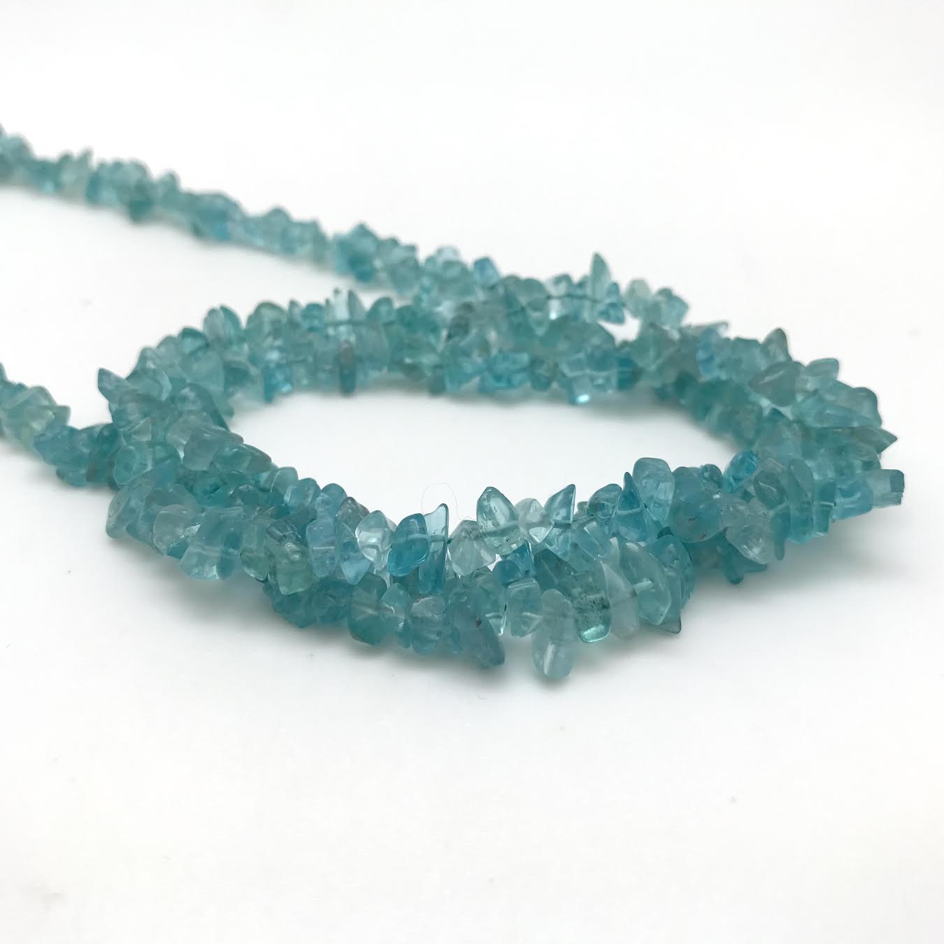 Blue Topaz Crystal Chip Necklace