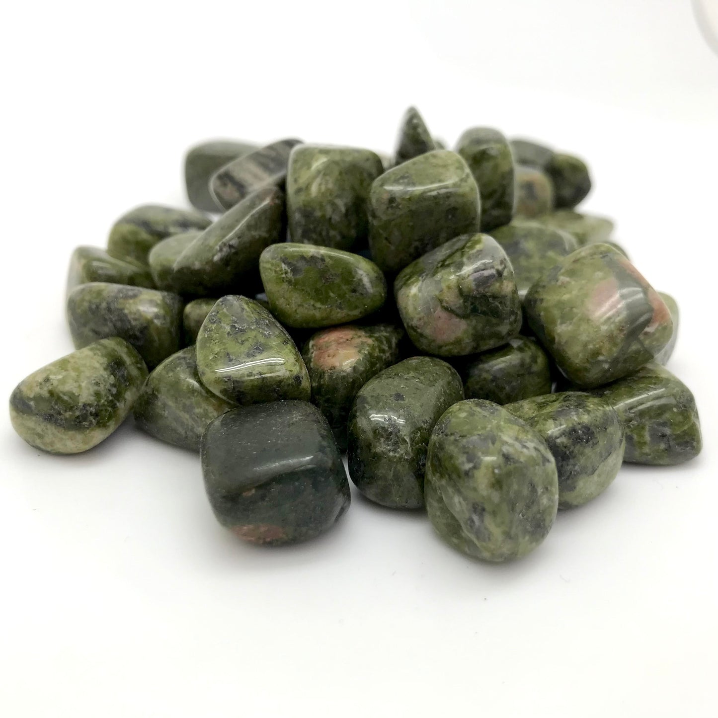 Jasper, Green Lace (Tumbled)