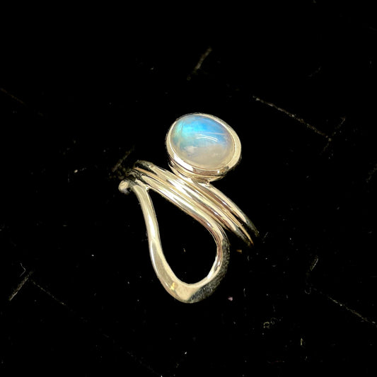 Moonstone Om Ring (One Stone)