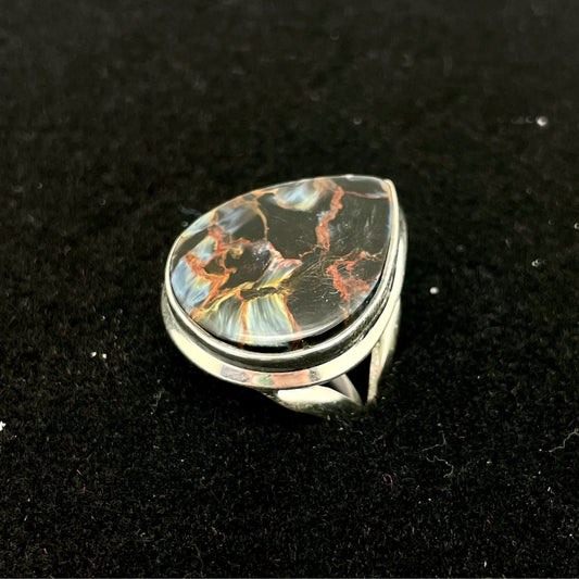 Pietersite Ring (Teardrop)