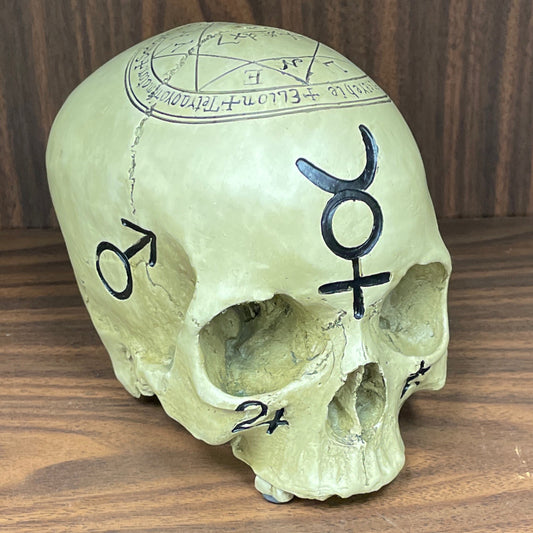 Keys Of Solomon Carved Symbol Skull