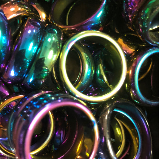 Hematite & Rainbow Hematite Rings