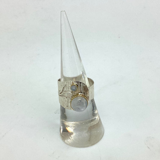 Gold Plated Moonstone Ring Design By Monica