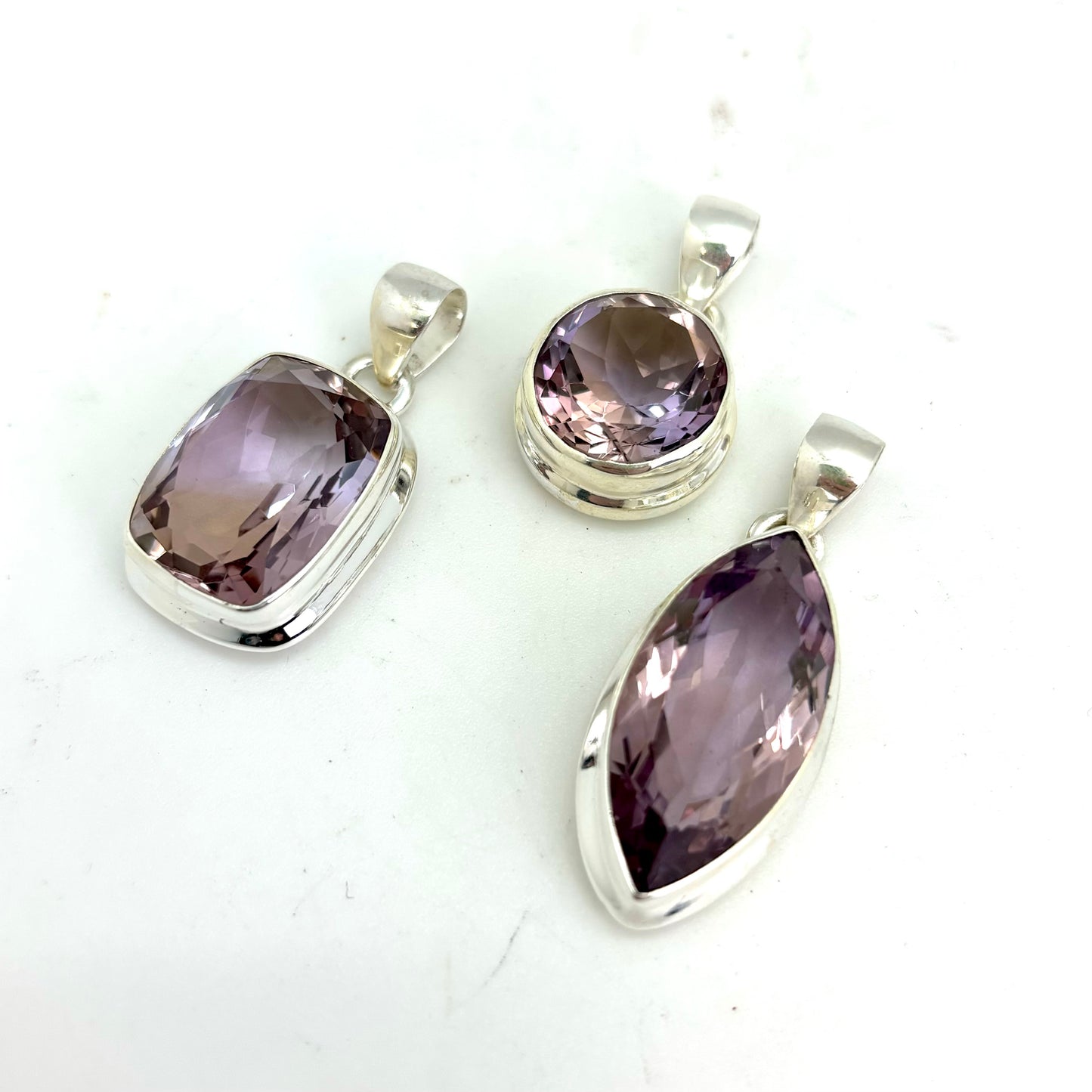 Assorted Faceted Ametrine Pendants