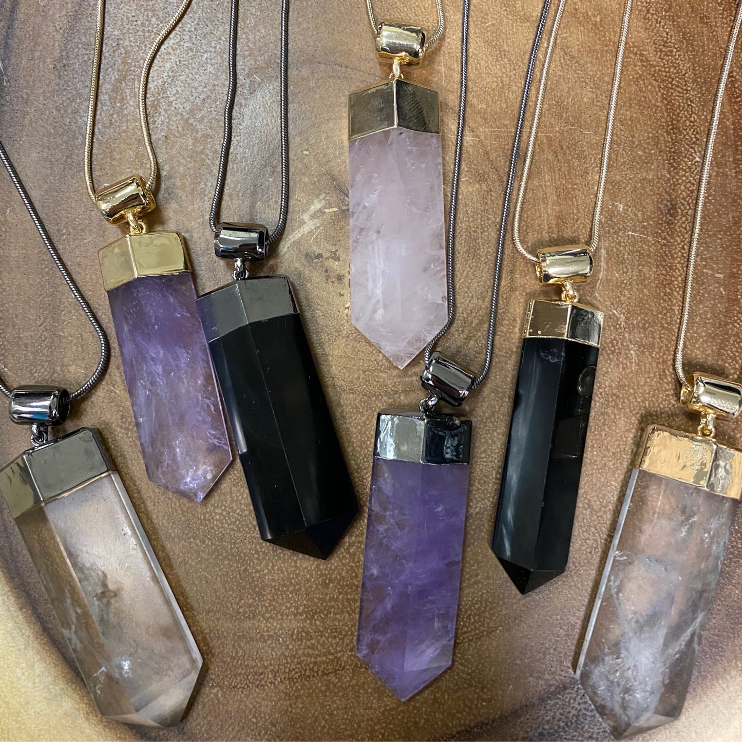 Crystal Point Flat Back Fashion Jewelry Necklace - Michal and Company