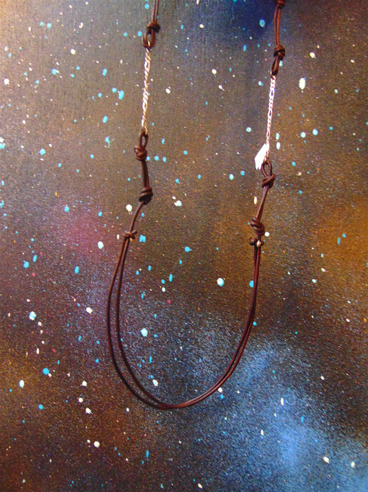 Silver / Leather Necklace