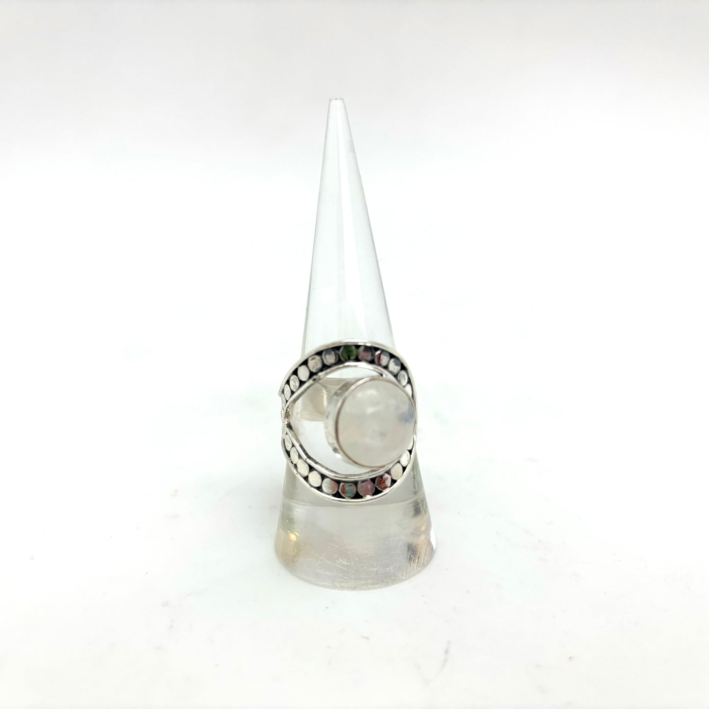 Silver Shield with Moonstone Designs by Monica