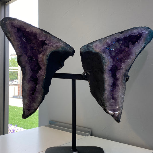 Amethyst Wings On Stand