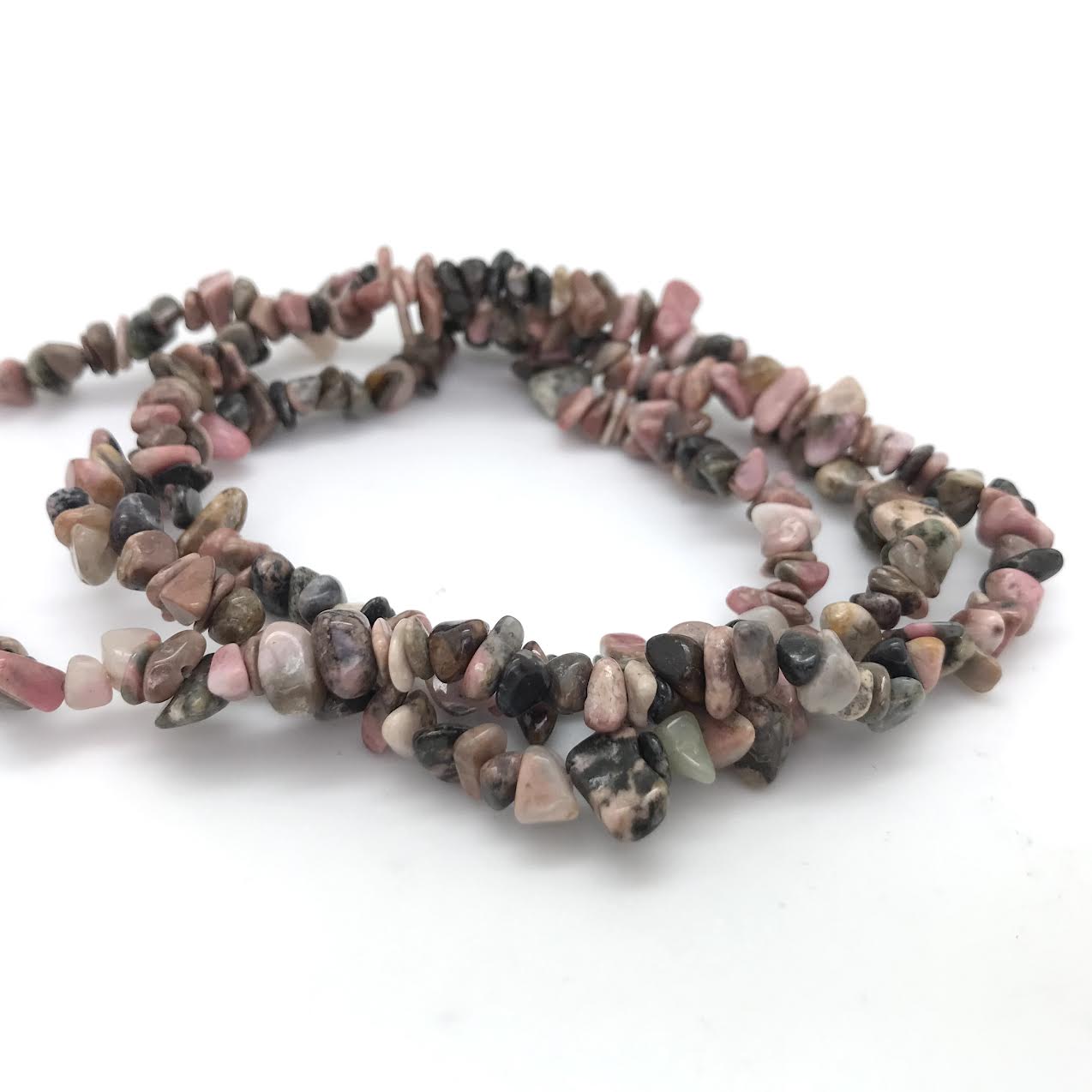 Rhodonite Crystal Chip Necklace