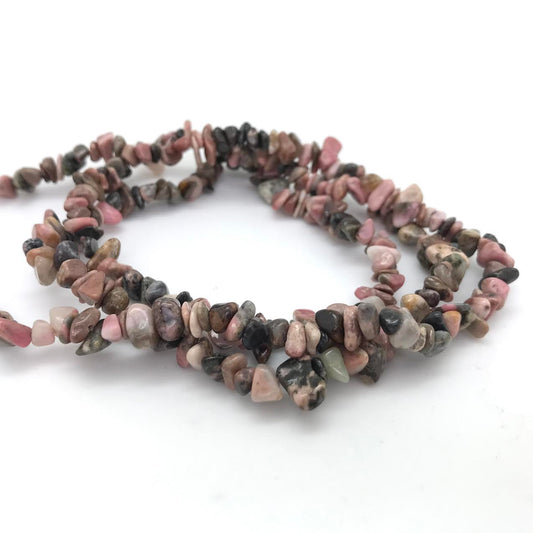 Rhodonite Crystal Chip Necklace