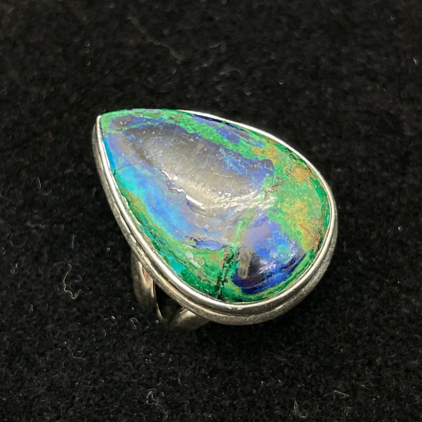 Azurite with Malachite Rings (Teardrop)