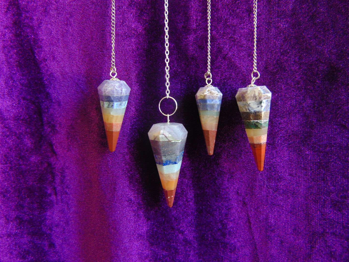 Chakra Faceted Pendulum