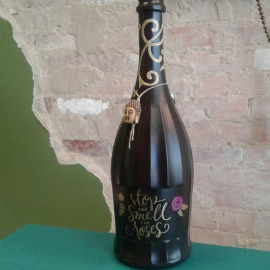 Smoking Wine Bottle Incense Holder