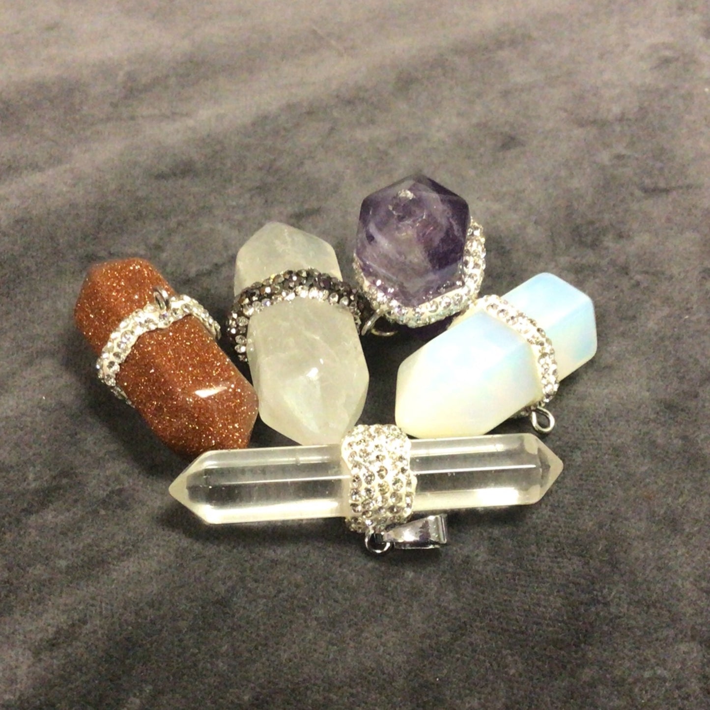 Double Point Studded Pendant