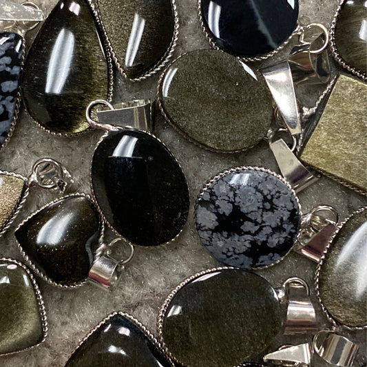 Obsidian Pendants