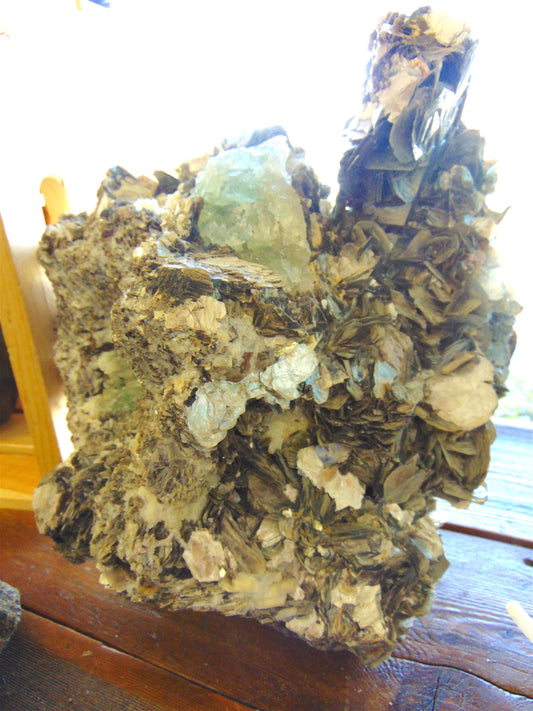 Mica with Aquamarine