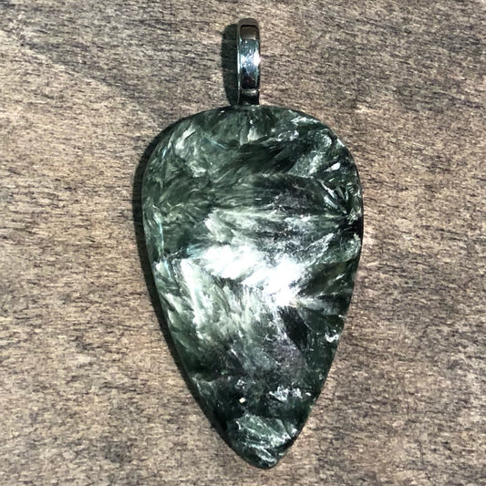 Seraphinite Teardrop Pendant