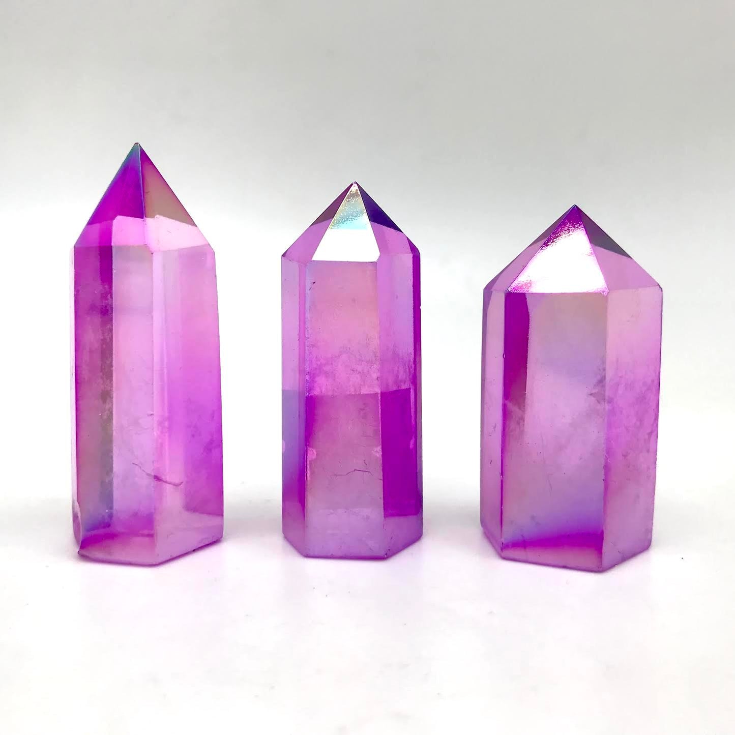 Pink Aura Quartz Tower