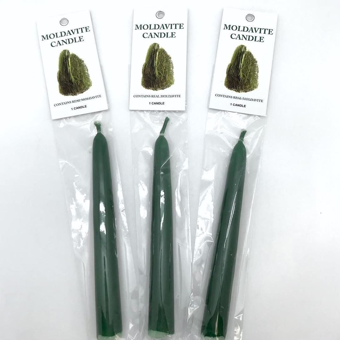 Moldavite Candle Sticks