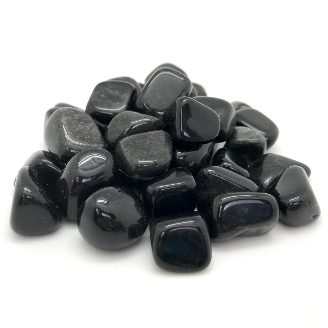 Obsidian, Silver Sheen (Tumbled)