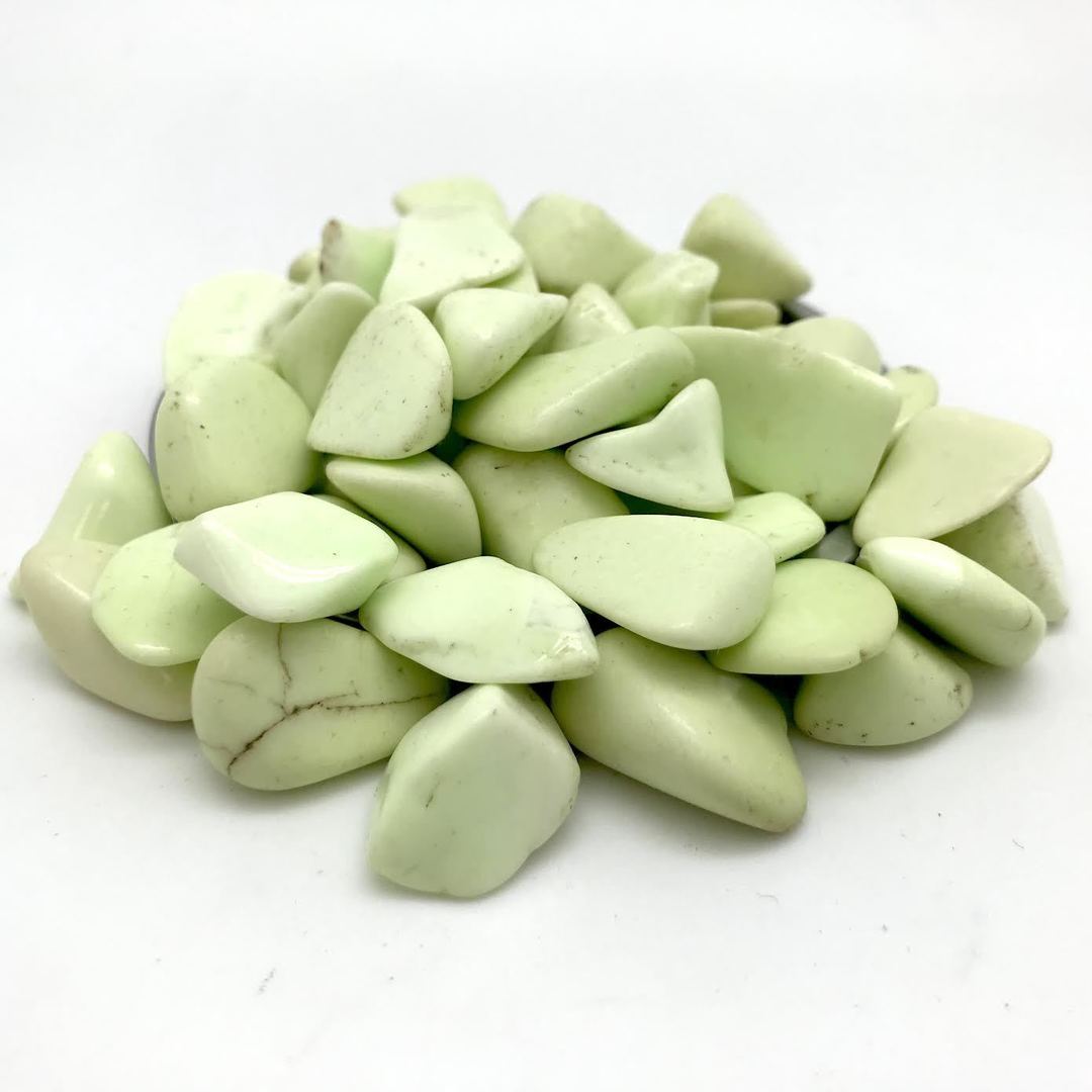 Chrysoprase, Lemon (Tumbled)