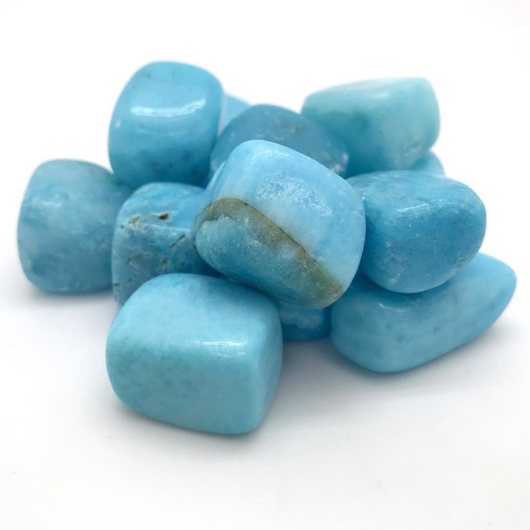 Aragonite, Blue (Tumbled)