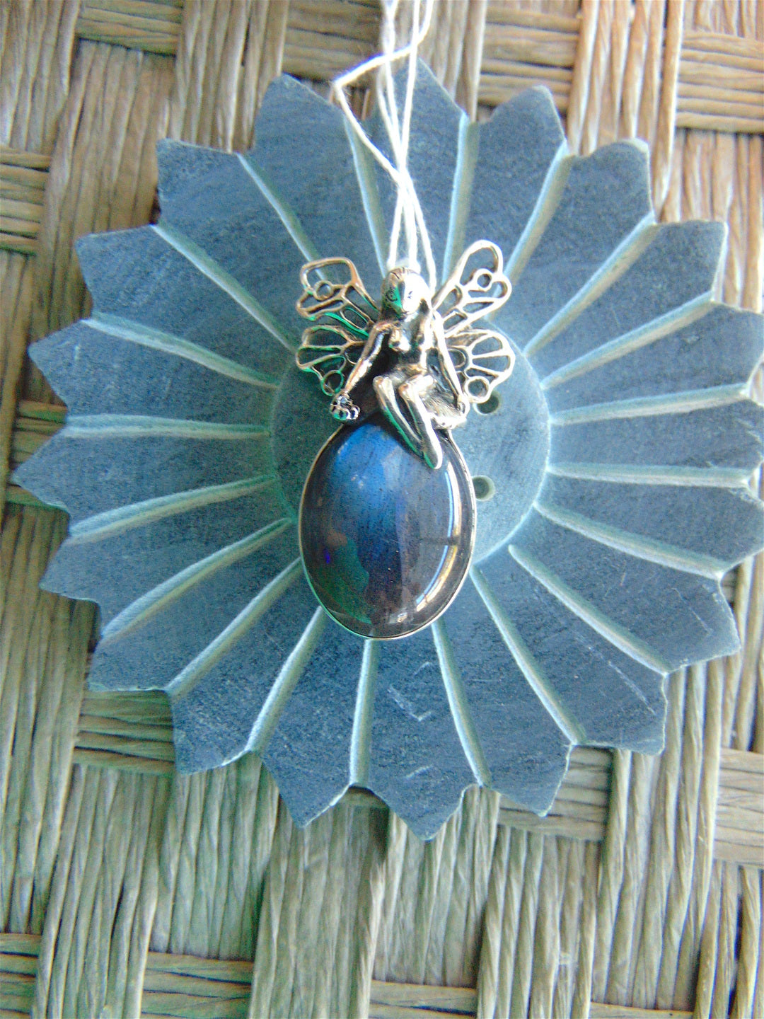 Labradorite with Fairy Pendant (Oval)