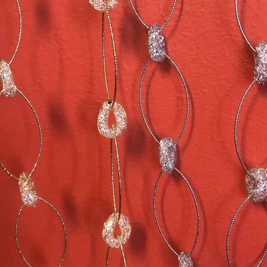 Rhinestone Loop Necklace  (Gold & Silver)