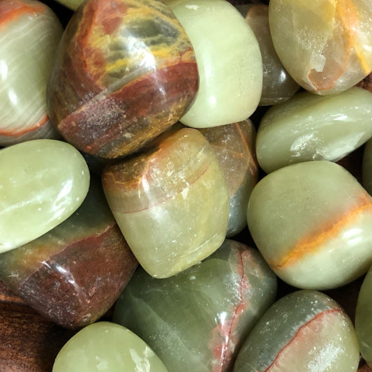 Aragonite, Green (Tumbled)