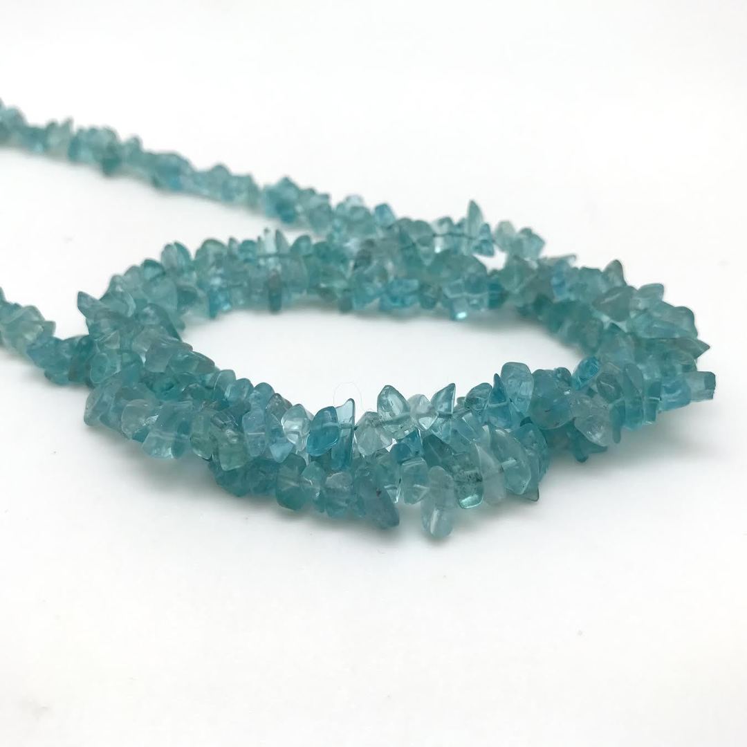 Blue Topaz Crystal Chip Necklace
