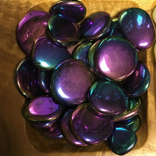 Hematite, Rainbow (Flat Worry Stones)